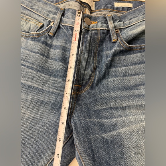 FRAME Men’s L'Homme Distressed Blue Jeans Raw Hem Size 30X30 Casual Retro Y2K - Picture 8 of 10